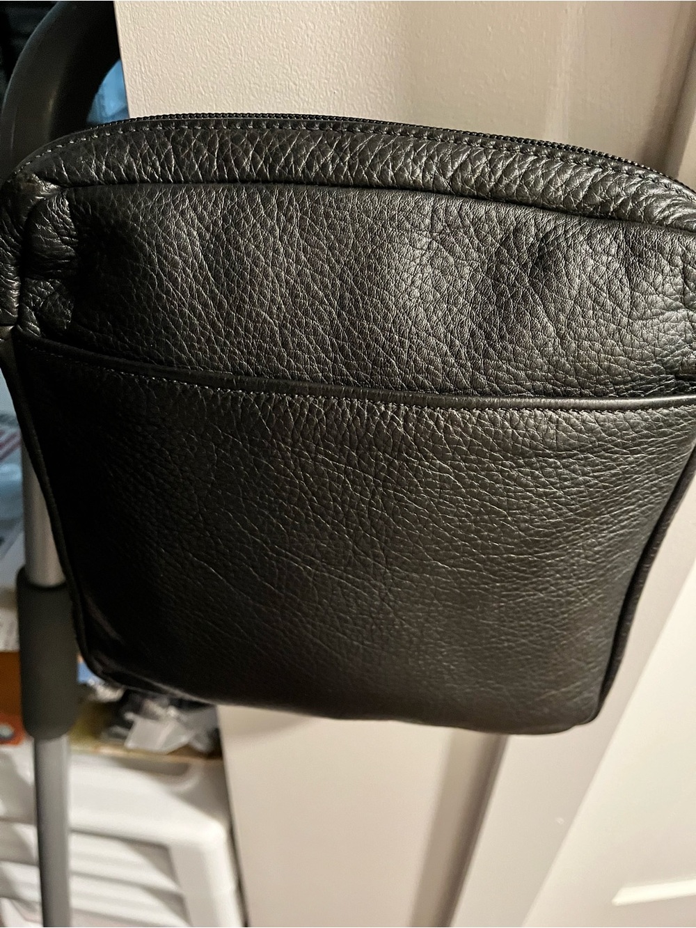 RARE EUC LIBAIRE from USA Sweden Soft Pebbled Black Leather Crossbody Bag